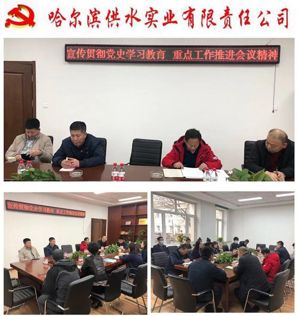 实业公司传达贯彻集团党史学习教育动员部署会议精神