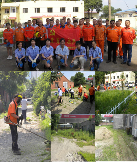 机电抢修分公司开展党员先锋队“庆七一”美化厂区主题活动